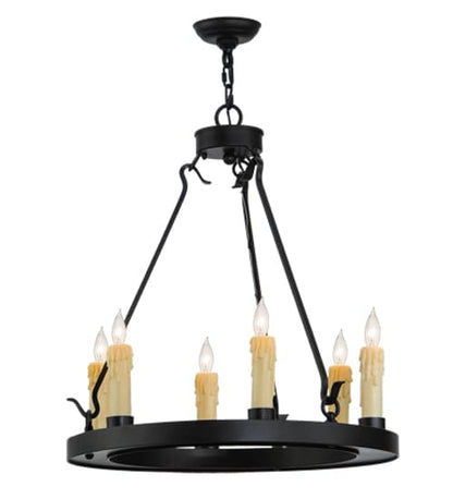 Deina 6 Light 24" Wide Taper Candle Ring Chandelier