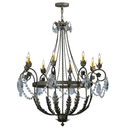 Meyda Tiffany Antonia 8 Light 43" Wide Crystal Candle Style Chandelier