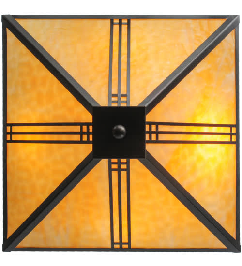 Prairie Loft 4 Light 26" Wide Semi-Flush Ceiling Fixture - Craftsman Brown Finish
