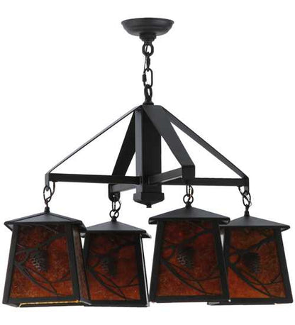 Whispering Pines 4 Light 28" Wide Chandelier