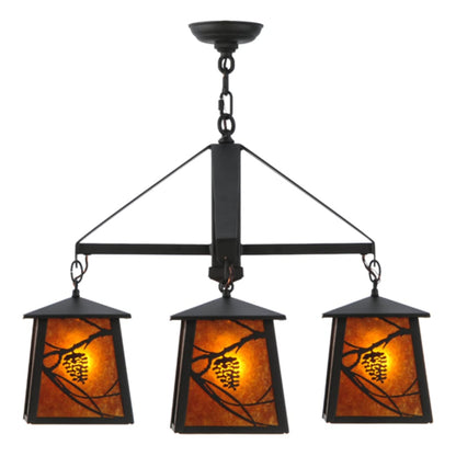 Meyda Tiffany Whispering Pines 4 Light 28" Wide Chandelier