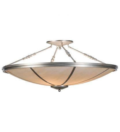 Commerce 4 Light 45" Wide Semi-Flush Bowl Ceiling Fixture - Nickel Finish