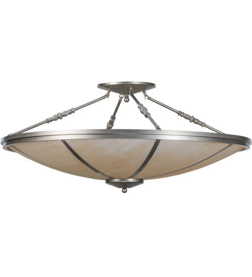 Commerce 4 Light 45" Wide Semi-Flush Bowl Ceiling Fixture - Nickel Finish