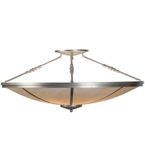 Commerce 4 Light 45" Wide Semi-Flush Bowl Ceiling Fixture - Nickel Finish