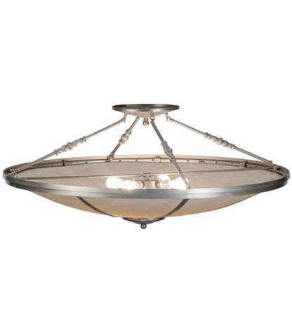 Commerce 4 Light 45" Wide Semi-Flush Bowl Ceiling Fixture - Nickel Finish