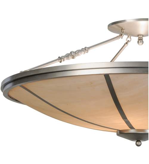 Commerce 4 Light 45" Wide Semi-Flush Bowl Ceiling Fixture - Nickel Finish