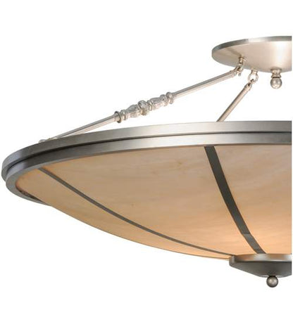 Commerce 4 Light 45" Wide Semi-Flush Bowl Ceiling Fixture - Nickel Finish