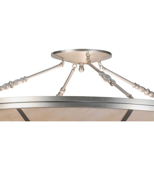 Commerce 4 Light 45" Wide Semi-Flush Bowl Ceiling Fixture - Nickel Finish