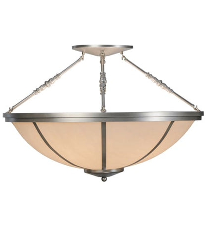 Commerce 4 Light 35" Wide Semi-Flush Bowl Ceiling Fixture - Nickel Finish