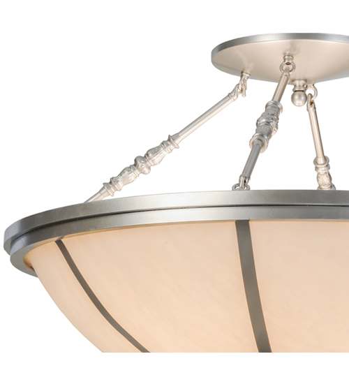 Commerce 4 Light 35" Wide Semi-Flush Bowl Ceiling Fixture - Nickel Finish