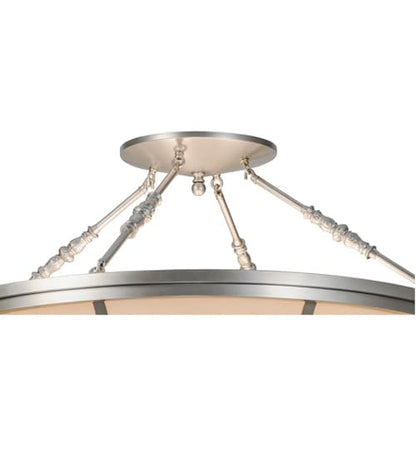 Commerce 4 Light 35" Wide Semi-Flush Bowl Ceiling Fixture - Nickel Finish
