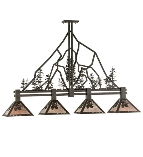 Tall Pines 4 Light 12" Wide Linear Pendant