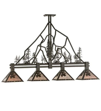 Tall Pines 4 Light 12" Wide Linear Pendant