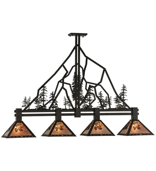 Tall Pines 4 Light 12" Wide Linear Pendant