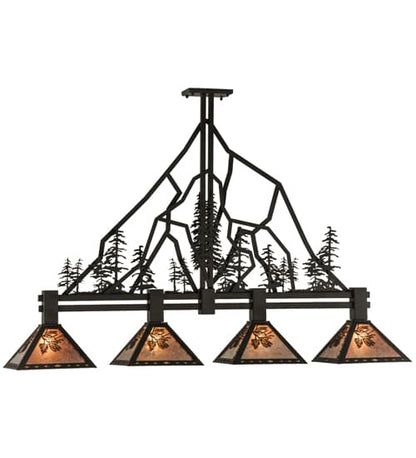 Tall Pines 4 Light 12" Wide Linear Pendant