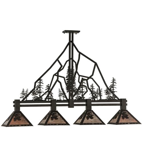 Tall Pines 4 Light 12" Wide Linear Pendant