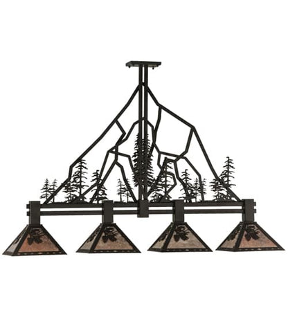 Tall Pines 4 Light 12" Wide Linear Pendant