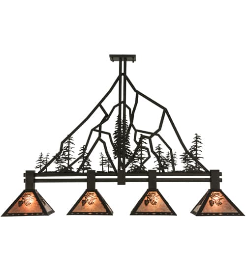 Tall Pines 4 Light 12" Wide Linear Pendant