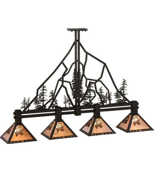 Tall Pines 4 Light 12" Wide Linear Pendant
