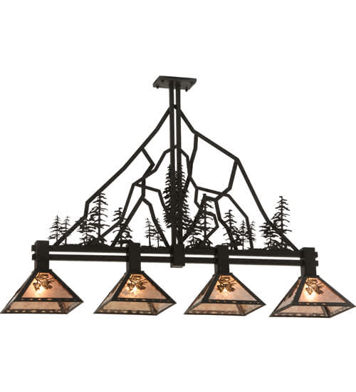 Tall Pines 4 Light 12" Wide Linear Pendant