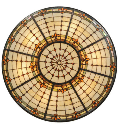 Fleur-de-lis 6 Light 36" Wide Semi-Flush Bowl Ceiling Fixture