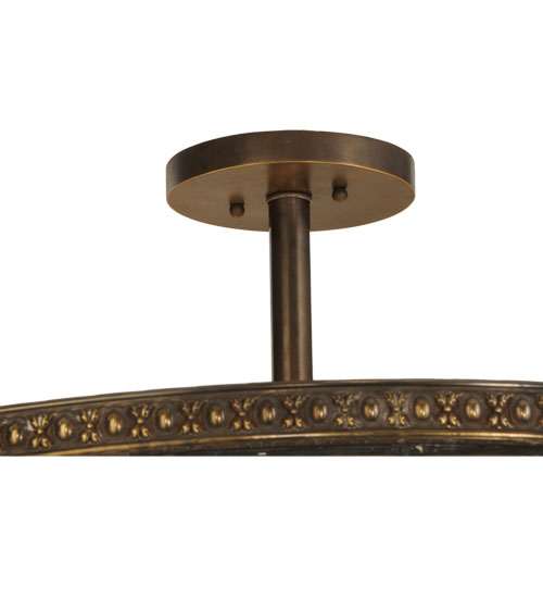 Fleur-de-lis 6 Light 36" Wide Semi-Flush Bowl Ceiling Fixture