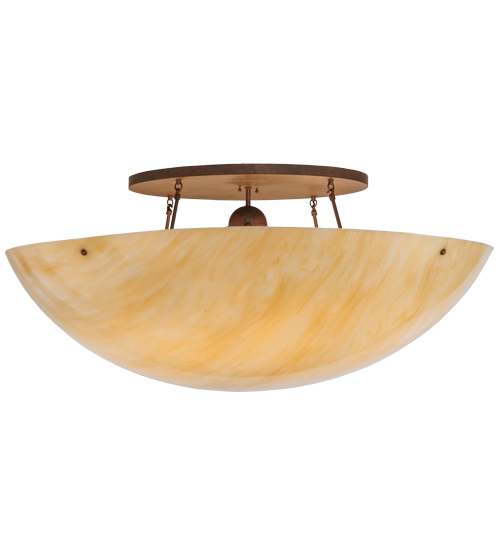 Artesia 8 Light 48" Wide Semi-Flush Bowl Ceiling Fixture - Cortez Gold Finish