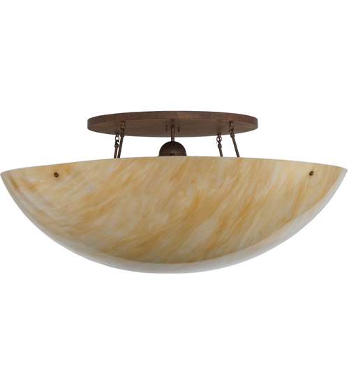 Artesia 8 Light 48" Wide Semi-Flush Bowl Ceiling Fixture - Cortez Gold Finish