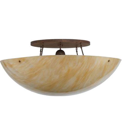 Artesia 8 Light 48" Wide Semi-Flush Bowl Ceiling Fixture - Cortez Gold Finish
