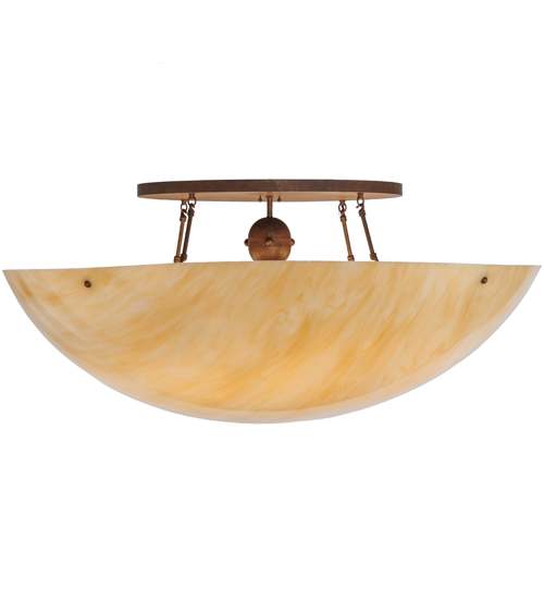 Artesia 8 Light 48" Wide Semi-Flush Bowl Ceiling Fixture - Cortez Gold Finish