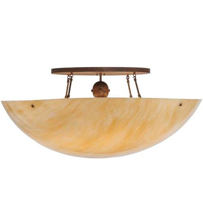 Artesia 8 Light 48" Wide Semi-Flush Bowl Ceiling Fixture - Cortez Gold Finish