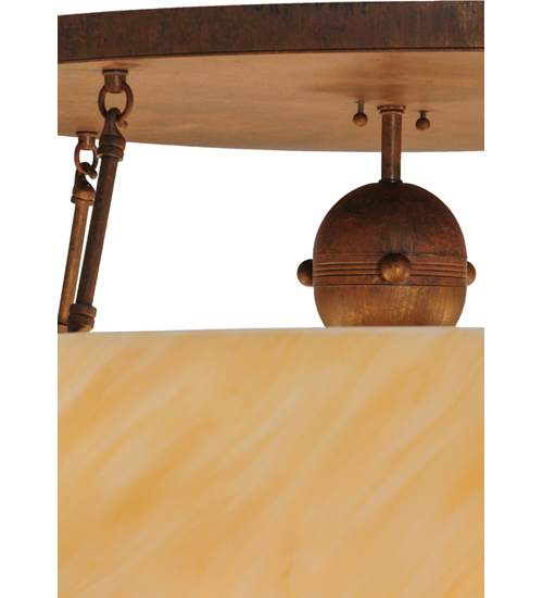 Artesia 8 Light 48" Wide Semi-Flush Bowl Ceiling Fixture - Cortez Gold Finish
