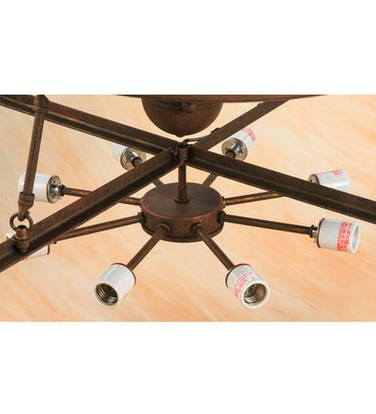 Artesia 8 Light 48" Wide Semi-Flush Bowl Ceiling Fixture - Cortez Gold Finish