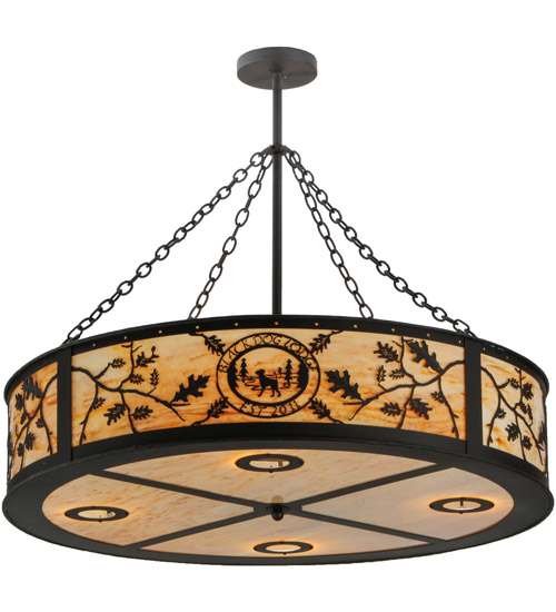 Personalized 6 Light 45" Wide Suspension Pendant