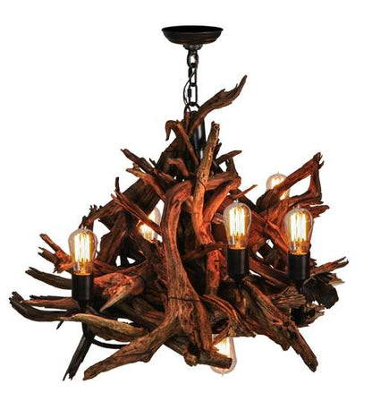 Driftwood 6 Light 30" Wide Abstract Chandelier