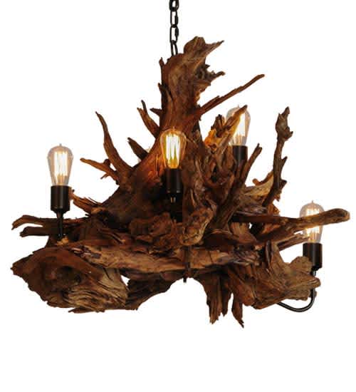 Driftwood 5 Light 30" Wide Abstract Chandelier