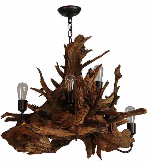 Driftwood 5 Light 30" Wide Abstract Chandelier
