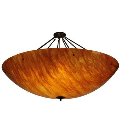 Madison 12 Light 38" Tall Semi-Flush Bowl Ceiling Fixture - Timeless Bronze Finish