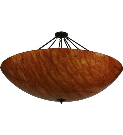 Madison 12 Light 38" Tall Semi-Flush Bowl Ceiling Fixture - Timeless Bronze Finish