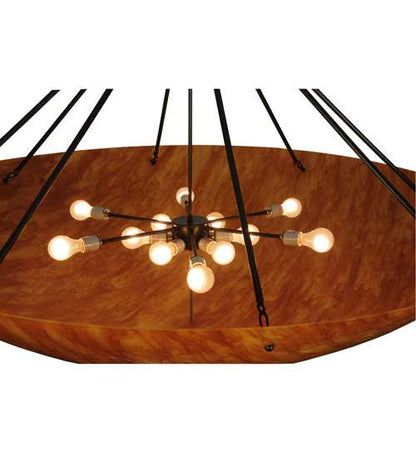 Madison 12 Light 38" Tall Semi-Flush Bowl Ceiling Fixture - Timeless Bronze Finish