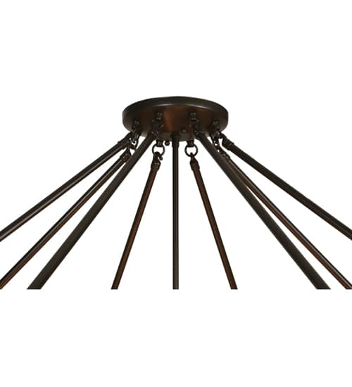 Madison 12 Light 38" Tall Semi-Flush Bowl Ceiling Fixture - Timeless Bronze Finish