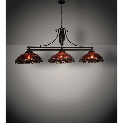 Meyda Tiffany Elan 3 Light 86" Wide Linear Pendant