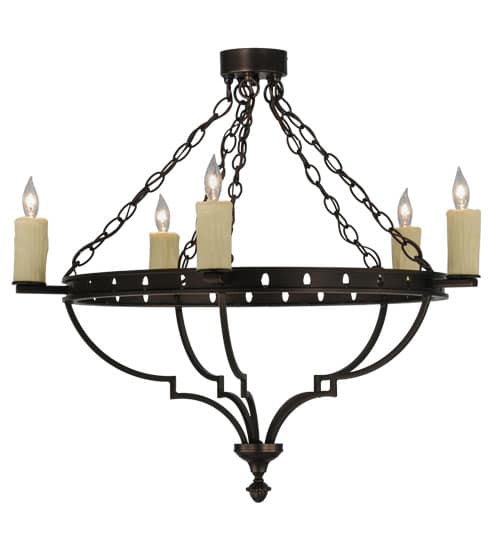 Bottini 5 Light 31" Wide Semi-Flush Ceiling Fixture