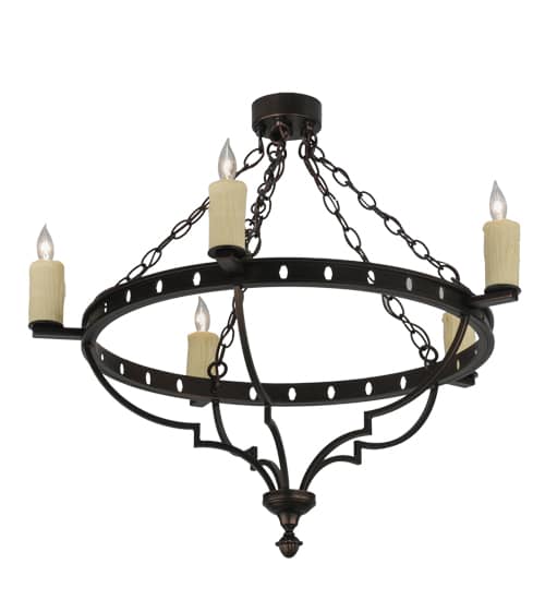 Bottini 5 Light 31" Wide Semi-Flush Ceiling Fixture