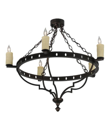 Bottini 5 Light 31" Wide Semi-Flush Ceiling Fixture