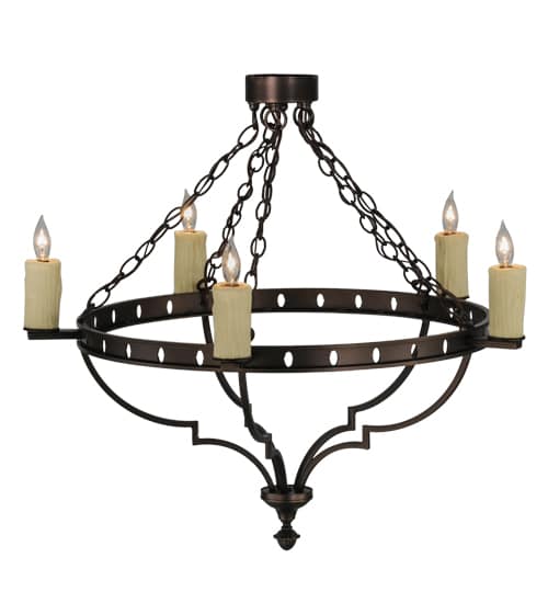 Bottini 5 Light 31" Wide Semi-Flush Ceiling Fixture