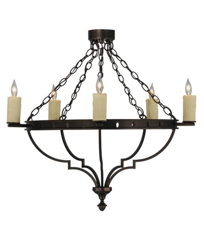 Bottini 5 Light 31" Wide Semi-Flush Ceiling Fixture