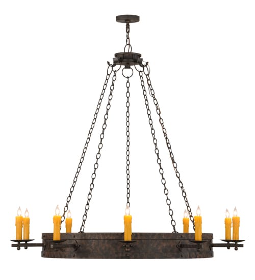Parnella 10 Light 60" Wide Taper Candle Ring Chandelier