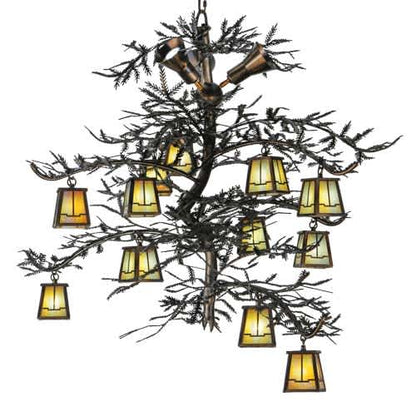 Pine Branch Valley View 12 Light 52" Wide Chandelier