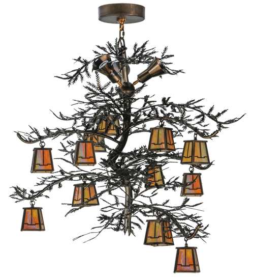 Pine Branch Valley View 12 Light 52" Wide Chandelier